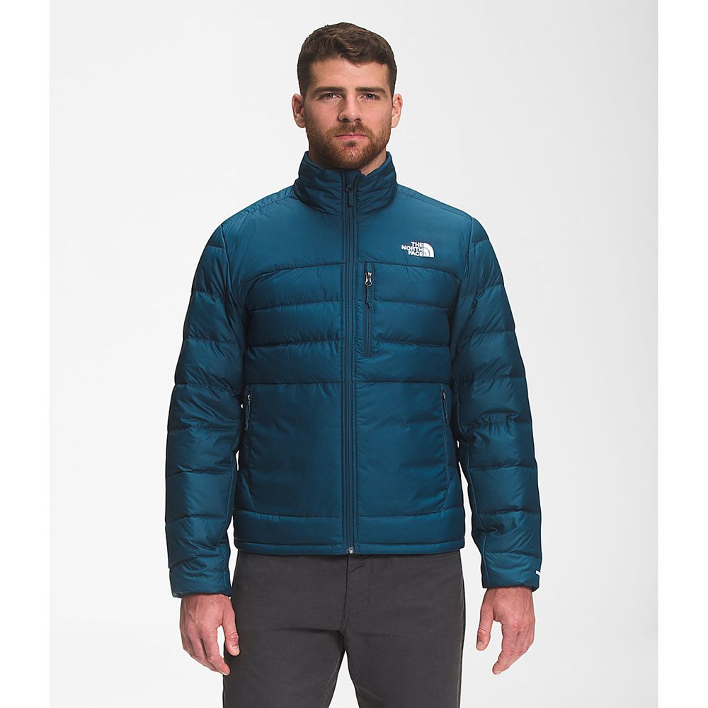 The North Face Winter Jacket Mens Australia - The North Face Aconcagua 2 Blue / White (SBQ-263197)